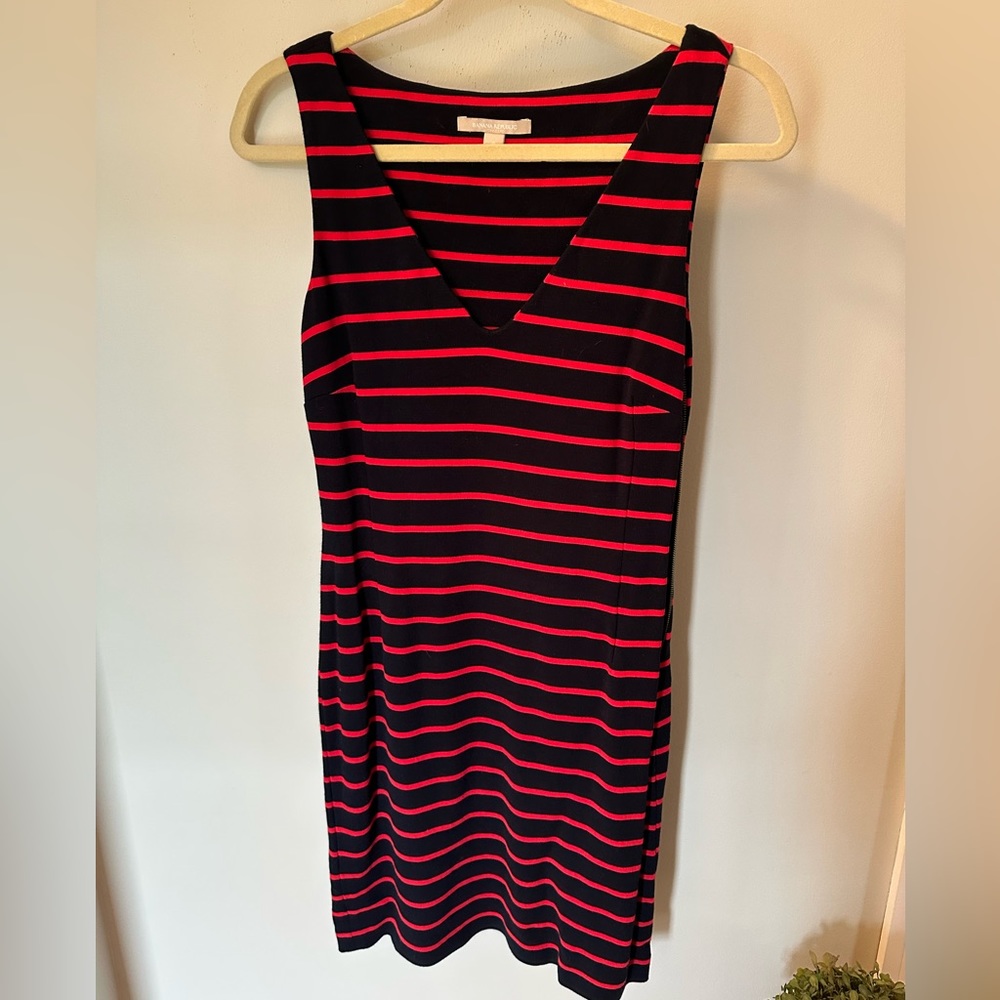 Banana Republic navy and red striped dress, size small worn once.
